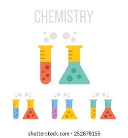 Vector test tube icons.