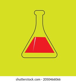 Vector test tube or lab logo or flat illustration