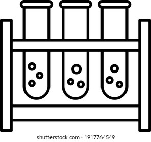 Vector Test Tubes Outline Icon Design
