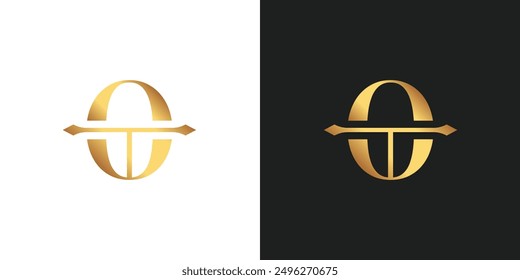 Vector Teta, Theta Gold Logo Design 