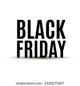 Vector tex black friday lettering.