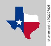 Vector Texas Flag Map Illustration