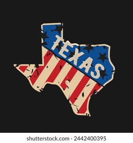 vector of texas vintage and grunge sign perfect for stamp, appare, print, etc