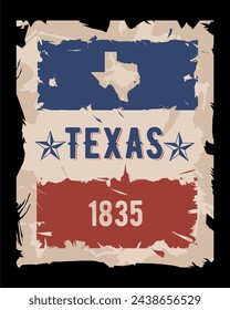 vector de papel vintage de texas perfecto para imprimir, aparecer, etc