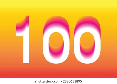 vector text 100 effect  art, logo, icon, template, illustration, background, design