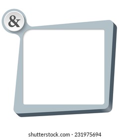 vector text box for any text with ampersand