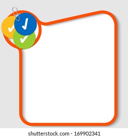 vector text box for any text with check box and paper clip