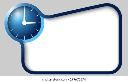 vector text box for any text with clock