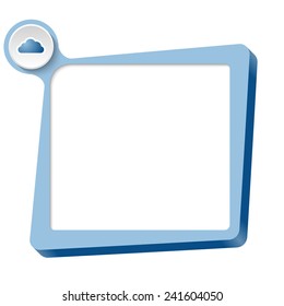 vector text box for any text and cloud symbol