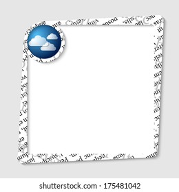 vector text box for any text with clouds