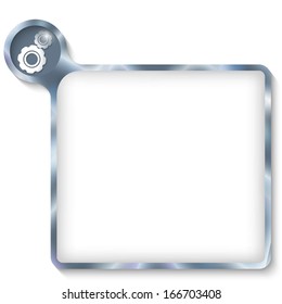vector text box for any text with cogwheels and rays