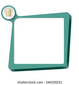 vector text box for any text and coin