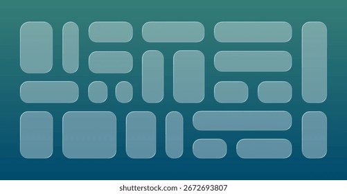 Caja de texto de Vector para cualquier texto con caja con diseño de vidrio