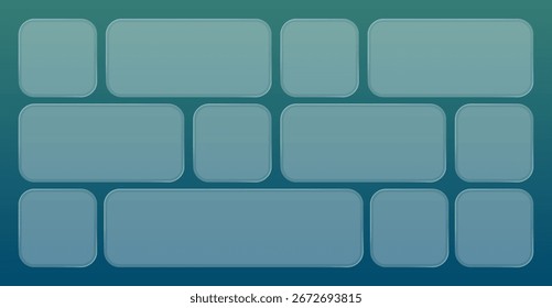Caja de texto de Vector para cualquier texto con caja con diseño de vidrio