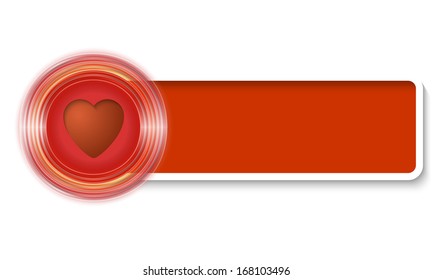 vector text box for any text and heart