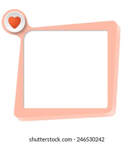 vector text box for any text and heart