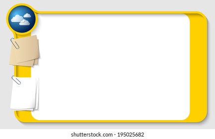 vector text box for any text with paper clips 