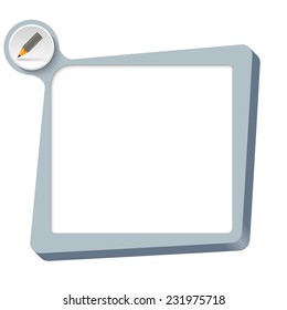 vector text box for any text with pencil