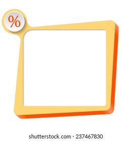 vector text box for any text and percent symbol