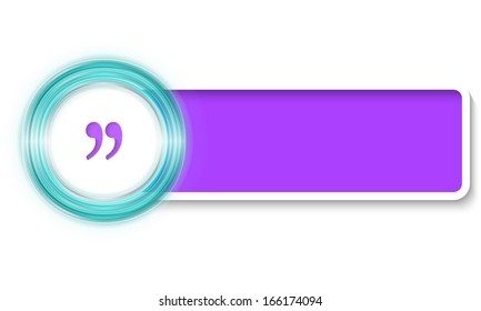 vector text box for any text and quotation mark