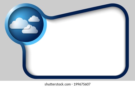 vector text box for any text with transparent clouds