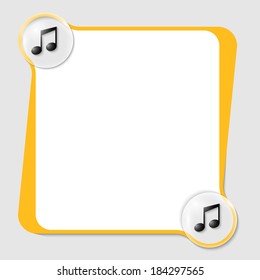 vector text box for any text with two music icons