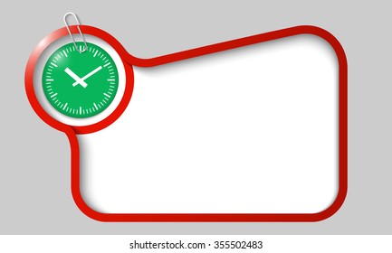 vector text box for any text with watches and paper clip