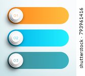 Vector Text Box Banners Infographic 1, 2, 3