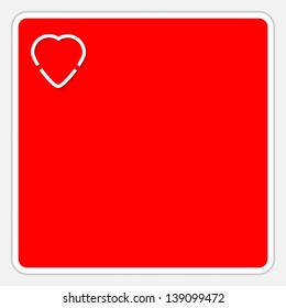 vector text box with heart