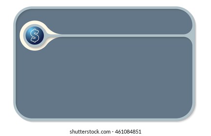 Vector text box for your text and dollar symbol