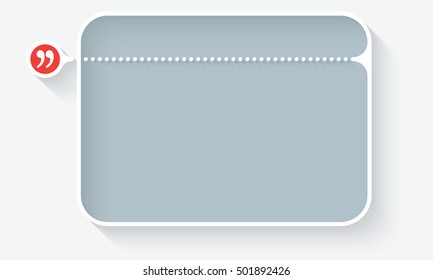 Vector text box for your text and quotation mark