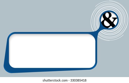 Vector text box for your text with spirals and ampersand