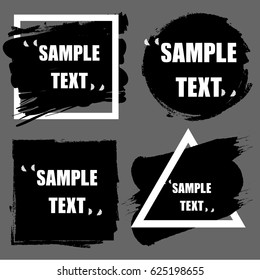 Vector Text Boxes Collection. Hand Drawn Frames.