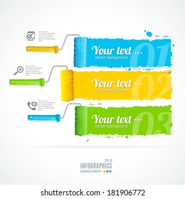 Vector text boxes, modern infographics, icon and marker