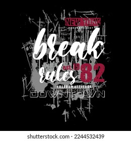 vector text break rules with abstract background design