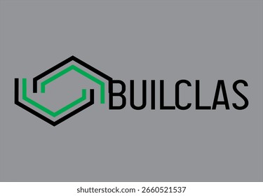 Texto de Vector BUILCLAS e ilustración de la forma de la casa.