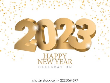 Vector text Design 2022. gold 3d funny numbers. Happy new year template greeting card.