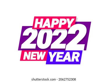 Diseño de texto vectorial 2021. Feliz año nuevo, tarjeta de saludo de plantilla.