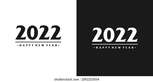 Vector Text Design Variations Happy New Year 2022. Merry Christmas 2022. Modern Look, Very Flexible to Install Anywhere. Illustration Eps.10