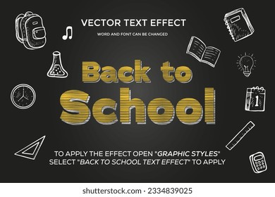 vector text effect back