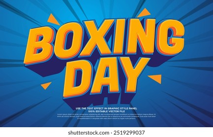 Vector text effect boxing day sale. Special offer boxing day background vector design illustration