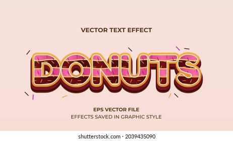 vector text effect. cake concept with sprinkles. eps file