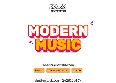 Vector Text Effect editable modern music  premium Template.