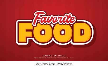 plantilla de efecto de texto vector diseño editable logotipo culinario y tipo de logotipo fondo