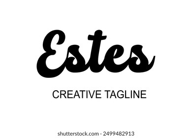 Vector text Estes simple, free design