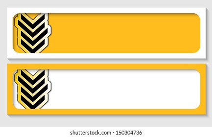vector text frame with arrow