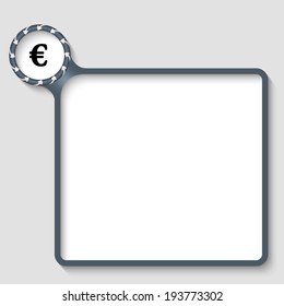 vector text frame with euro sign and arrows