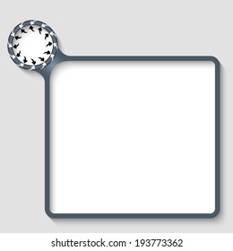 vector text frame with four arrows sign