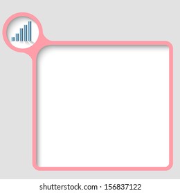 vector text frame with graph