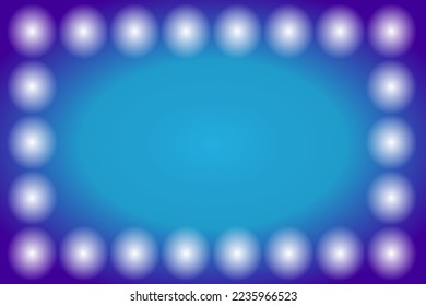 Vector text frame with shiny circles and gradient colors